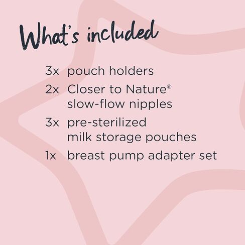 Tommee Tippee Breast Milk Starter Set, Compatible With All Leading Breast Pumps, Includes Breast-Like Nipples, 3x Milk Pouch Bottle Holders, 3x Pre-Sterilized Breastmilk Pouches And Adapter Set in Saudi Arabia