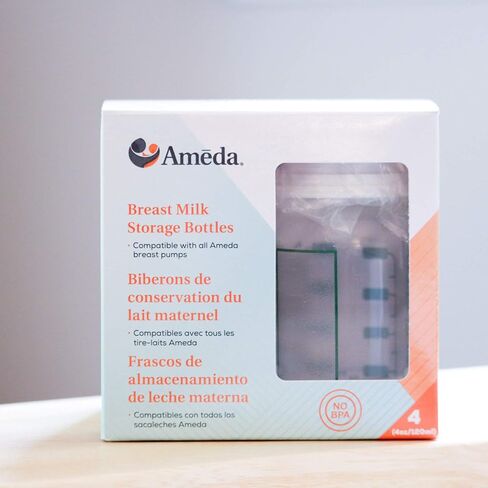 Ameda Breastmilk Storage Bottles | Breast Milk Storage Containers | 4 Count in Saudi Arabia