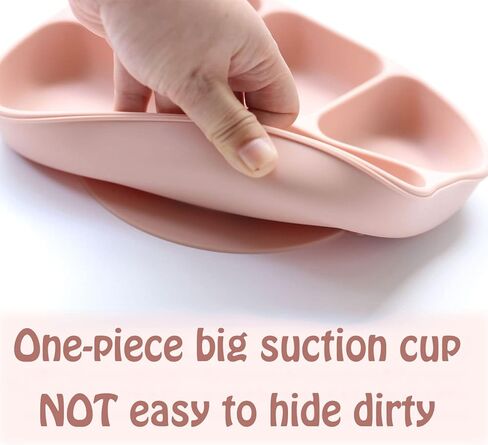 أطباق جينبير للأطفال مع شفط، مرايل سيليكون، أدوات فطام الأطفال، مجموعة تناول الطعام للأطفال الصغار (أخضر ضبابي) in Kuwait