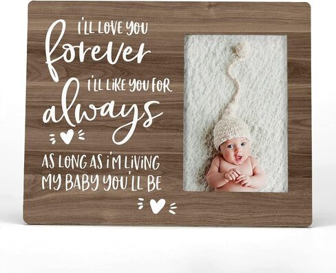 FONDCANYON I'll Love You Forever I'll Like You For Always Picture Photo Frame, Family New Baby Couple Picture Frames, New Baby Gifts, Newborn Baby Shower Gifts For Baby Girls Boys(4x6 Inch Photo) in Saudi Arabia