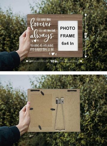 FONDCANYON I'll Love You Forever I'll Like You For Always Picture Photo Frame, Family New Baby Couple Picture Frames, New Baby Gifts, Newborn Baby Shower Gifts For Baby Girls Boys(4x6 Inch Photo) in Saudi Arabia