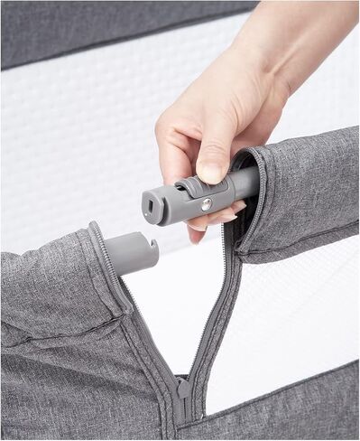 Pamo babe Bedside Bassinet for Baby Crib Quick One-Hand Folding Bedside Sleeper 4 Adjustable Heights Co-Sleeper in Kuwait