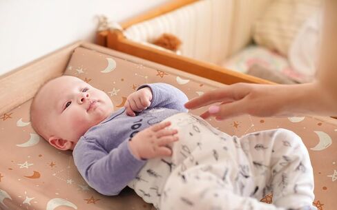 4 Pack Crib Sheets Boho Nursery Sheets Sunshine and Rainbow Desdign Neutral Unisex Fitted Baby Standard Crib Sheets for Baby Boys or Girls (Crib Sheets) in Saudi Arabia