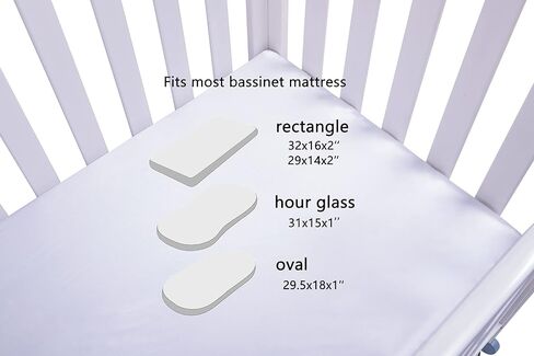 Satin Bassinet Sheet Set 2 Pack Ultra Soft Silk Fit for Rectangle, Hourglass, Oval Bassinet Mattress Protect for Baby Hair and Skin Cradle or Bassinet Sheets, Lt Grey & Lt Blue in Kuwait