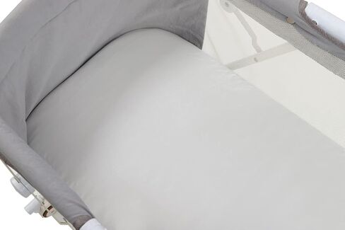 Satin Bassinet Sheet Set 2 Pack Ultra Soft Silk Fit for Rectangle, Hourglass, Oval Bassinet Mattress Protect for Baby Hair and Skin Cradle or Bassinet Sheets, Lt Grey & Lt Blue in Kuwait