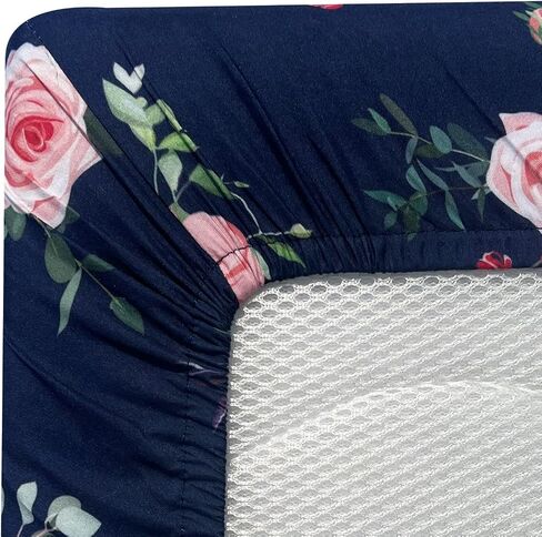 AMROSE 3 Pack Heavenly Soft Crib Sheets for Baby Girls, 28'' X 52'' Fitted Sheets for Crib and Toddler Mattress Pad, Silk Touch Gentle Breathable Microfiber, Floral & Butterfly in Saudi Arabia