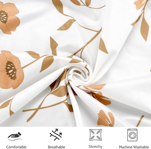 ملاءات سرير للأطفال البنات والصبية مكونة من قطعتين، ملاءات سرير من نسيج جيرسي ناعم مناسبة لمراتب السرير البيضاوية أو المستطيلة أو الساعة الرملية، زهرة بنية قديمة in Kuwait