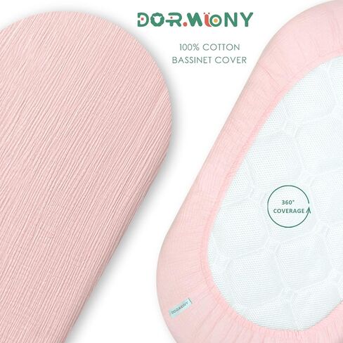 Ultra Soft Muslin Bassinet Sheet for Baby Girl and Boy,Breathable Organic Cotton Bassinet Sheets Fitted for 30’’x16’’ Standard Bassinet (Animal) in Kuwait