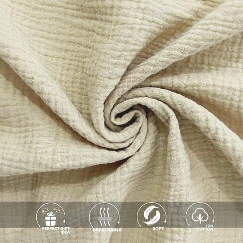 ملاءة سرير من الموسلين فائقة النعومة للأطفال البنات والأولاد، ملاءات سرير من القطن العضوي المسامي مناسبة لسرير قياسي مقاس 30 × 16 بوصة (وردي) in Kuwait