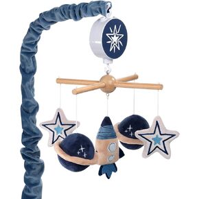 Lambs & Ivy Sky Rocket Planets/Stars Musical Baby Crib Mobile Soother Toy- Blue in Kuwait