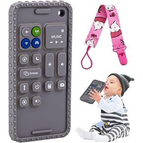 ألعاب التسنين على شكل هاتف للأطفال من عمر 0-3، و0-6، و6-12 شهرًا | ألعاب التسنين الناعمة المصنوعة من السيليكون للأطفال على الهاتف الخليوي | ألعاب فيدجيت للأطفال من 0 إلى 6 أشهر | عضاضة للرضع للرضاعة الطبيعية للأطفال الأولاد والبنات (أزرق) in Kuwait