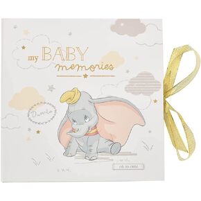 Happy Homewares Magical Beginnings Paper Wrap My Little Keepsakes صندوق تذكار 6 أدراج دامبو - صندوق تذكاري للأطفال حديثي الولادة - مرخص رسميًا in Kuwait