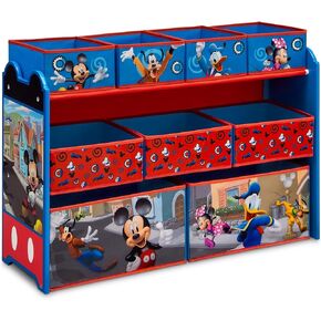Delta Children Disney Mickey Mouse Deluxe 9 Bin Design and Store Toy Organizer
