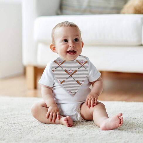 مرايل LNGLAT مكونة من 3 قطع من مرايل الأطفال باندانا للأولاد والبنات من القطن العضوي لحديثي الولادة، مرايل للأطفال الصغار من أجل الترويل والتسنين in Kuwait