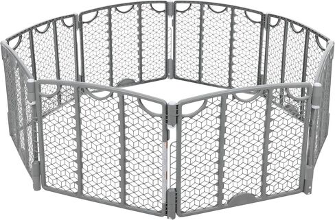 Evenflo Versatile Play Space Adjustable Play Area, 6-Panel (Cool Gray) in Saudi Arabia