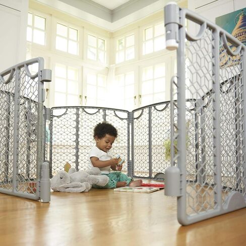 Evenflo Versatile Play Space Adjustable Play Area, 6-Panel (Cool Gray) in Saudi Arabia