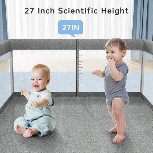 UANLAUO Baby Playpen، روضة أطفال صغيرة للرضع والأطفال الصغار، قلم لعب للأطفال مقاس 47 × 47 بوصة للشقة، دبوس لعب للأطفال سهل التجميع، ساحة لعب لمنطقة لعب سياج الأطفال in Kuwait