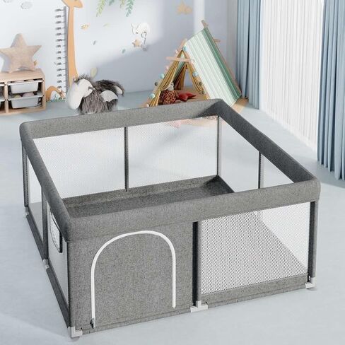 UANLAUO Baby Playpen، روضة أطفال صغيرة للرضع والأطفال الصغار، قلم لعب للأطفال مقاس 47 × 47 بوصة للشقة، دبوس لعب للأطفال سهل التجميع، ساحة لعب لمنطقة لعب سياج الأطفال in Kuwait
