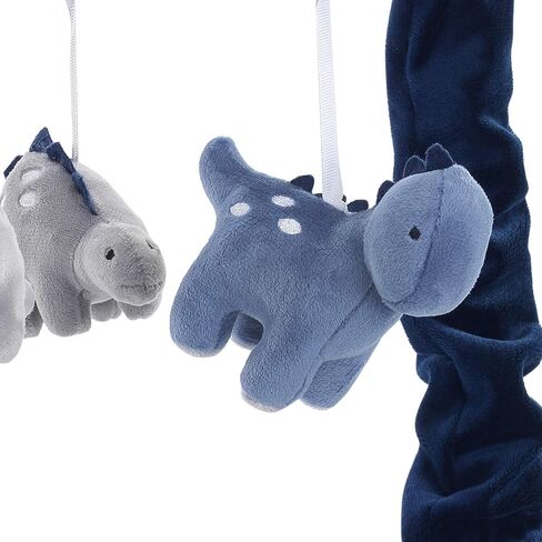 Lambs & Ivy Baby Dino Blue/Gray Dinosaur Musical Baby Crib Mobile Soother Toy in Saudi Arabia