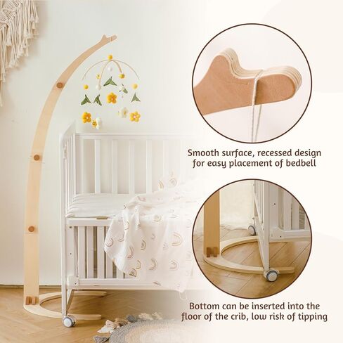 Baby Mobile for Crib, HBM Rainbow Baby Crib Mobile Boho Celling Mobile,Nursery Decor Baby Shower Gift for Boys & Girls (Blue) in Saudi Arabia