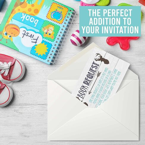 25 Books For Baby Shower Request Cards - Deer Baby Shower Invitation Inserts, Book Request Baby Shower Guest Book Alternative, Bring A Book Instead Of A Card, Baby Shower Book Request For Boys in Saudi Arabia