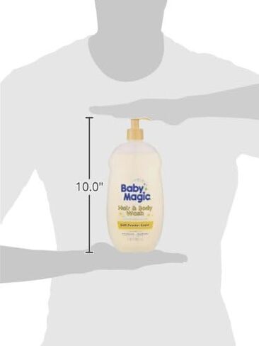 غسول الشعر والجسم من بيبي ماجيك، رائحة البودرة الناعمة، 850 جم in Kuwait