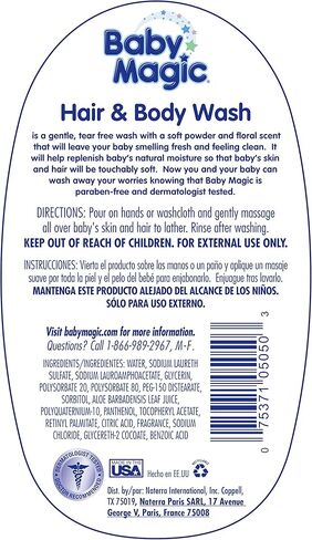 غسول الشعر والجسم من بيبي ماجيك، رائحة البودرة الناعمة، 850 جم in Kuwait