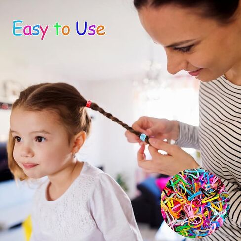 اربطة شعر مطاطية مرنة للبنات الصغار مع صندوق منظم، اربطة شعر ملونة صغيرة للاطفال الصغار من 1680 قطعة توباتوبا - 24 لون in Kuwait