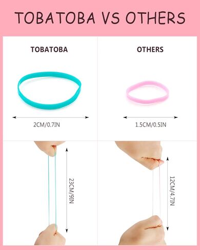 اربطة شعر مطاطية مرنة للبنات الصغار مع صندوق منظم، اربطة شعر ملونة صغيرة للاطفال الصغار من 1680 قطعة توباتوبا - 24 لون in Kuwait