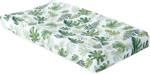 Little Unicorn Changing Pad Cover | 100% Cotton Muslin | Super Soft | Baby Diaper Changing | Machine Washable | Solid Color | 16" x 32" (Fern) in Saudi Arabia