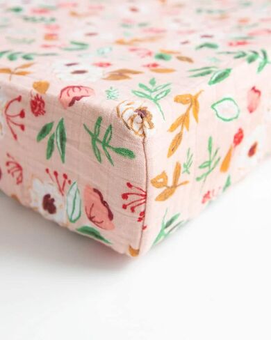 Little Unicorn Changing Pad Cover | 100% Cotton Muslin | Super Soft | Baby Diaper Changing | Machine Washable | Solid Color | 16" x 32" (Fern) in Saudi Arabia