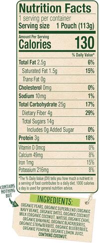 Sprout Organic Baby Food, Stage 4 Toddler Pouches, Pear & Blackberry Banana Power Pak, 4 Oz Purees (Pack of 6) in Saudi Arabia