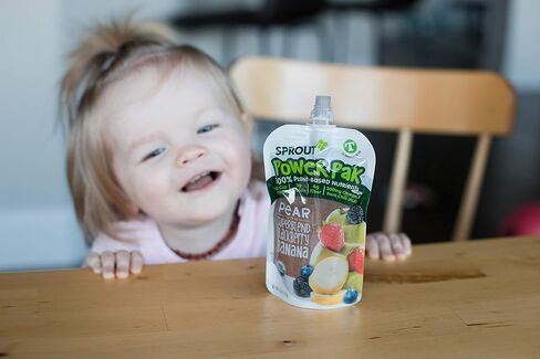 Sprout Organic Baby Food, Stage 4 Toddler Pouches, Pear & Blackberry Banana Power Pak, 4 Oz Purees (Pack of 6) in Saudi Arabia