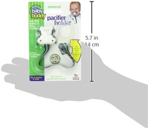 Baby Buddy Pacifier Clip Holder, Newborn Essential with Universal Fit for all Binky and Teether Brands, Ages 4+ Months, Multicolor, 1 Pack in Saudi Arabia