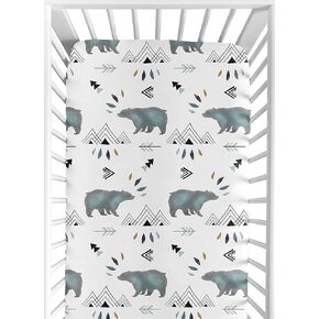 Baby or Toddler Fitted Crib Sheet for Bear Mountain Watercolor Collection by Sweet Jojo Designs in Kuwait
