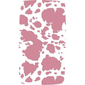 Dear Baby Gear Deluxe Crib Sheet Cotton Polyester Baby Crib Sheets, Soft Machine-Washable Crib Mattress Sheet, Baby Bed Sheets - Dusty Rose Pink Cow Hide Animal Print, 52"x28"x10" in Kuwait