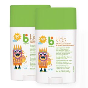 Babyganics SPF 50 Travel Size Kids Sunscreen Stick UVA UVB Protection | Water & Sweat Resistant |Non Allergenic, 1.6oz (Pack of 2) in Kuwait