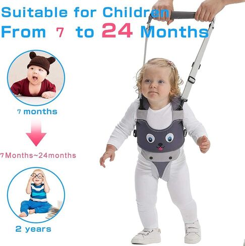 Baby Walking Harness, Adjustable Handheld Kids Walker Helper Toddler Infant Walker Harness Assistant Belt, Made of Breathable Knitted Fabric Layers,with 3pcs Baby Crawling Knee Pads in Kuwait