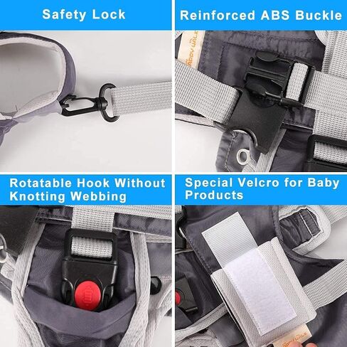 Baby Walking Harness, Adjustable Handheld Kids Walker Helper Toddler Infant Walker Harness Assistant Belt, Made of Breathable Knitted Fabric Layers,with 3pcs Baby Crawling Knee Pads in Kuwait