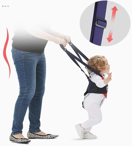 Baby Walking Harness, Adjustable Handheld Kids Walker Helper Toddler Infant Walker Harness Assistant Belt, Made of Breathable Knitted Fabric Layers,with 3pcs Baby Crawling Knee Pads in Kuwait