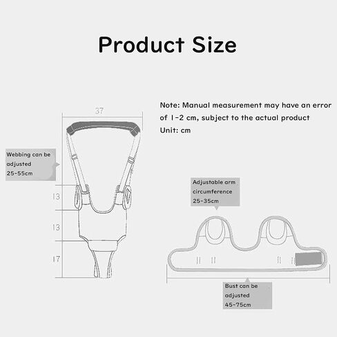 Baby Walking Harness, Adjustable Handheld Kids Walker Helper Toddler Infant Walker Harness Assistant Belt, Made of Breathable Knitted Fabric Layers,with 3pcs Baby Crawling Knee Pads in Kuwait