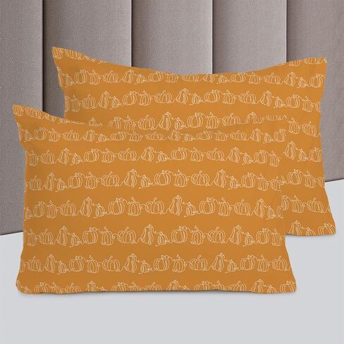 Ldtrchee All Season Duvet Bedding Set, Thanksgiving Fall Ultra Soft 3 PCs Quilts Cover Set, Zipper Closure for Toddler Bedding Autumn Orange Pumpkin (Full Size) in Kuwait