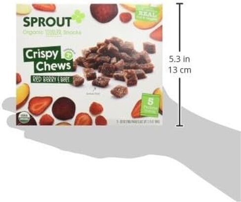 أغذية الأطفال العضوية، المرحلة 4، وجبات خفيفة من الفاكهة للأطفال الصغار، بنجر الفاكهة الحمراء ومضغ التوت المقرمش، 0.63 أونصة في عبوات فردية (5 قطع) in Kuwait