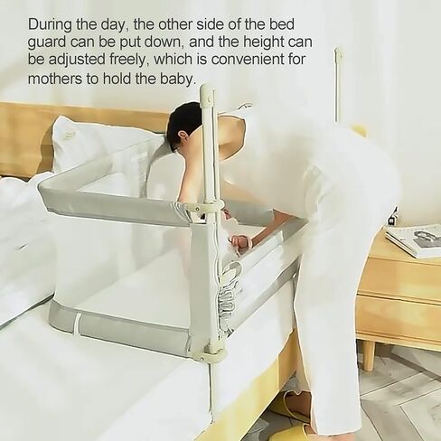 SRDCAIM 3 in 1 Baby Bedside Sleeper, Bed Side Baby Bassinet,Portable Crib,Breathable and Visible mesh Window,Soft Washable Liner Cover and Sturdy Aluminum Alloy,Baby bassinets Bedside Sleeper in Saudi Arabia