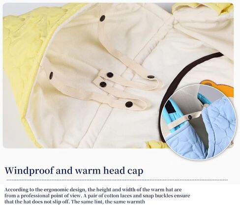 Universal Baby Carrier Cover Winter, Waterproof Fleece Lined, Water Resistant and Windproof, with Hood, 2 Hand Pockets in Saudi Arabia