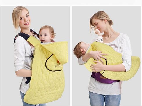 Universal Baby Carrier Cover Winter, Waterproof Fleece Lined, Water Resistant and Windproof, with Hood, 2 Hand Pockets in Saudi Arabia