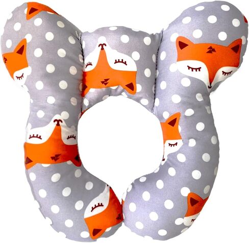 وسادة سفر للأطفال من تشابفر، وسائد لدعم الرأس والرقبة للرضع لمقعد السيارة، كرسي يدفع باليدين، هدية للأطفال بعمر 0-1 سنة، ثعلب in Kuwait