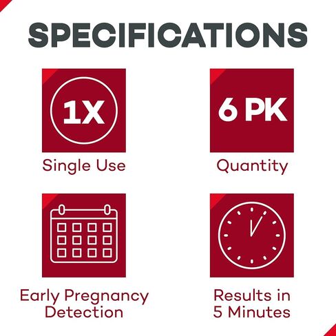 Dealmed Early Result Pregnancy Test, 6/BX, Early Detection Pregnancy Test Kit in Saudi Arabia