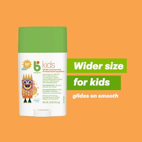 Babyganics SPF 50 Travel Size Kids Sunscreen Stick UVA UVB Protection | Water & Sweat Resistant |Non Allergenic, 1.6oz (Pack of 2) in Kuwait