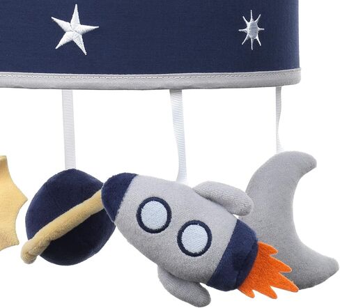Lambs & Ivy Milky Way Musical Baby Crib Mobile - Blue/Navy/Gray Space Theme in Saudi Arabia